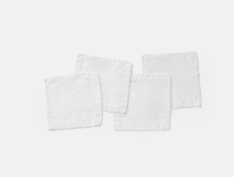 FA24 OlivosEmbroideredOrganicLinen CocktailNapkinSet AlpineWhite V1 1225