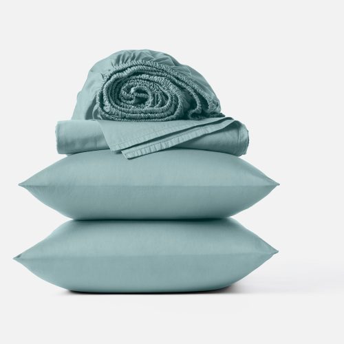 Cloud Soft Organic Sateen Sheet Set | Pacific Blue