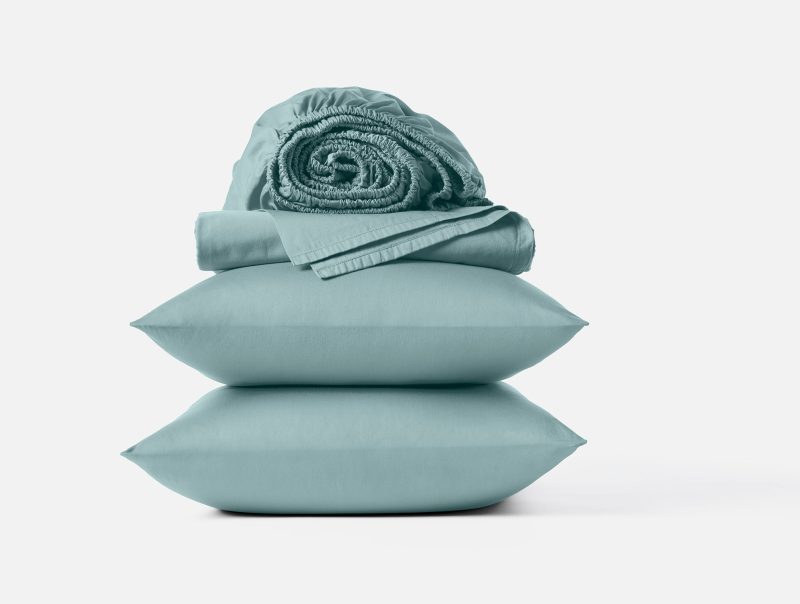 Cloud Soft Organic Sateen Sheet Set | Pacific Blue