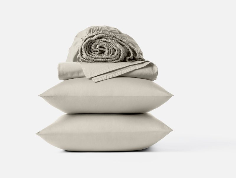 Cloud Soft Organic Sateen Sheet Set | Stone