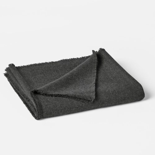 Pacaya Baby Alpaca Throw | Charcoal Heather