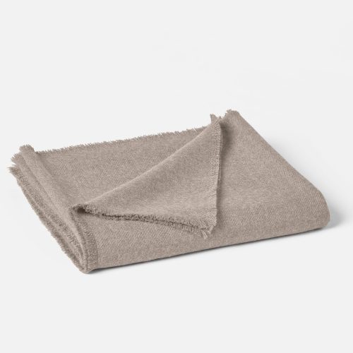 Pacaya Baby Alpaca Throw | Taupe Heather