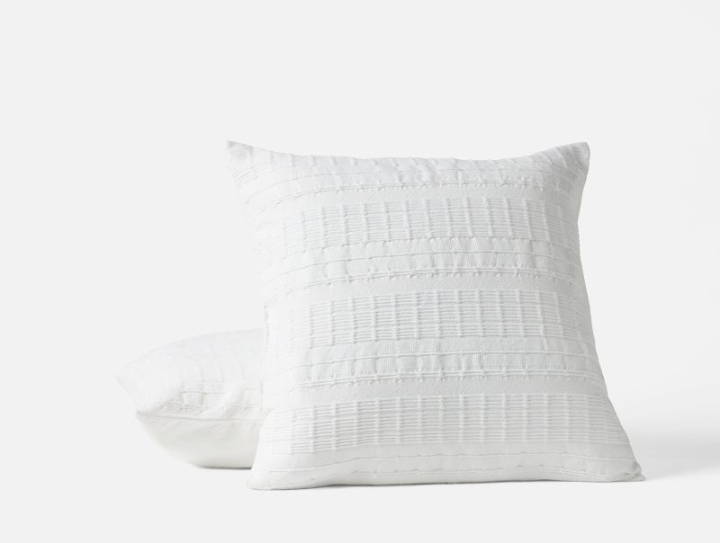 Sea Ridge Organic Decorative Pillow Cover | Alpine White