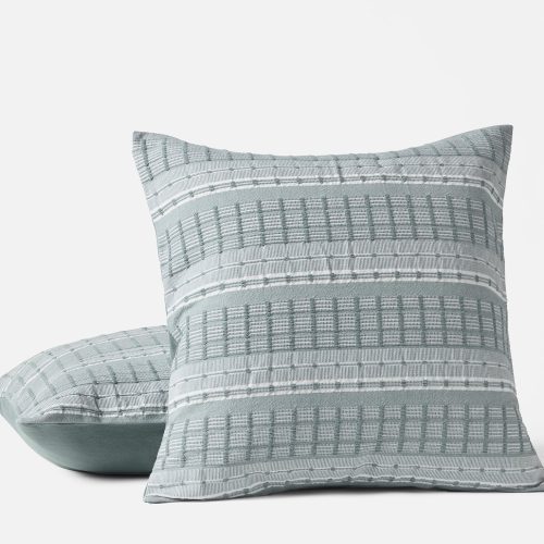 Sea Ridge Organic Decorative Pillow Cover | Lagoon