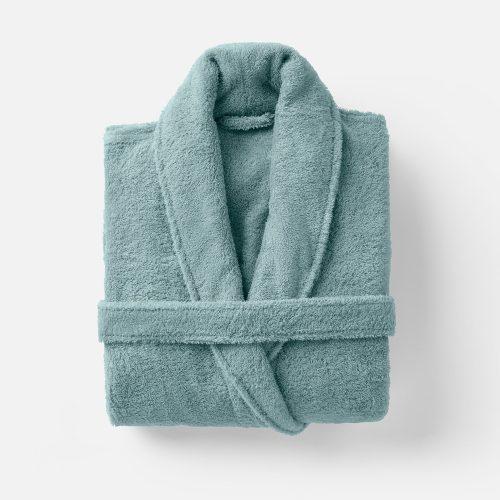 Unisex Cloud Loom Organic Robe | Pacific Blue