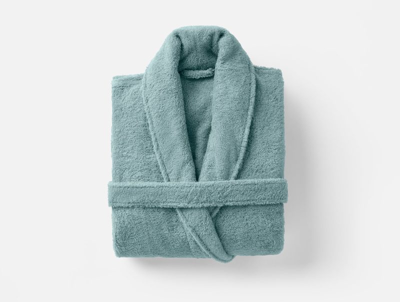 Unisex Cloud Loom Organic Robe | Pacific Blue