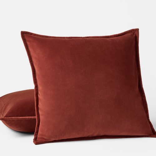 Velvet Organic Decorative Pillow Cover | Claret