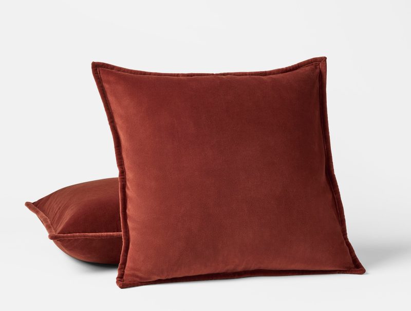 Velvet Organic Decorative Pillow Cover | Claret