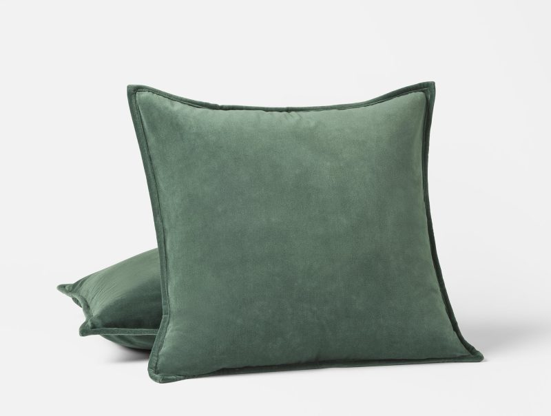 Velvet Organic Decorative Pillow Cover | Pine