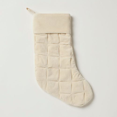 Velvet Tufted Organic Stocking | Undyed