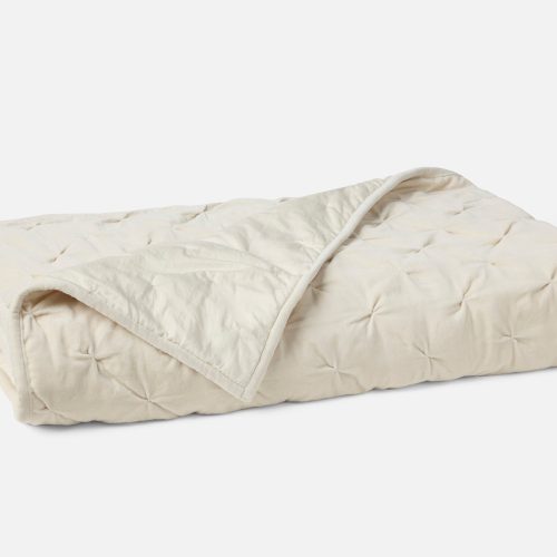 Velvet Tufted Organic Quilt | Undyed