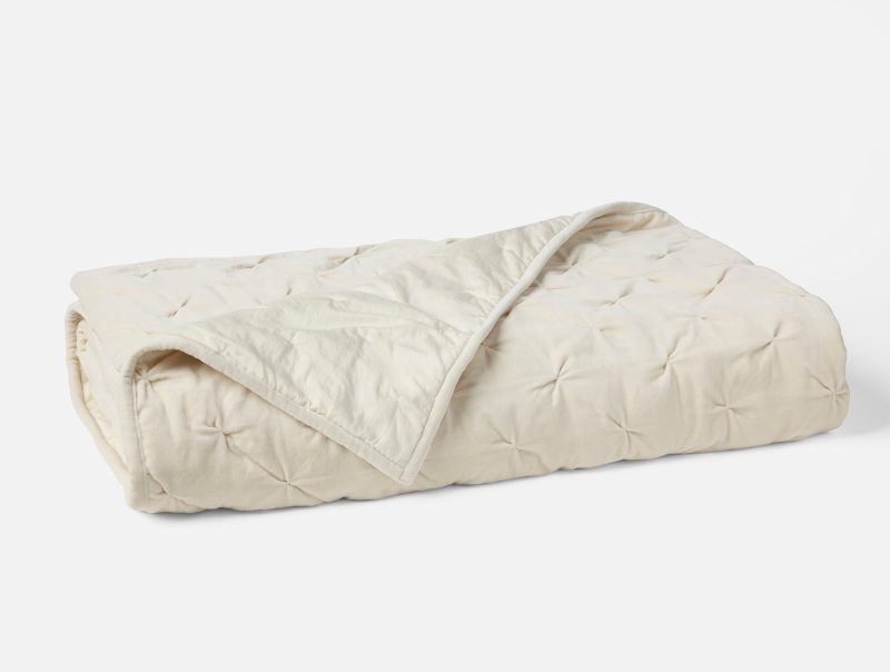 Velvet Tufted Organic Quilt | Undyed