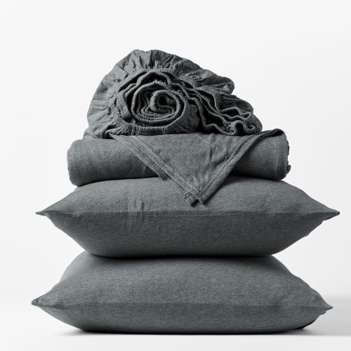 Organic Jersey Sheet Set | Charcoal Heather