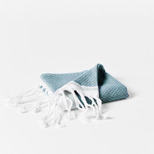 Mediterranean Organic Towels - Coyuchi | Aquamarine w/ Sea Spray