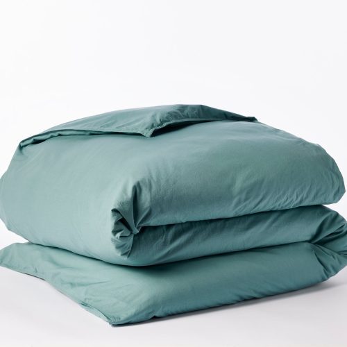 Organic Crinkled Percale™️ Duvet Cover | Surf