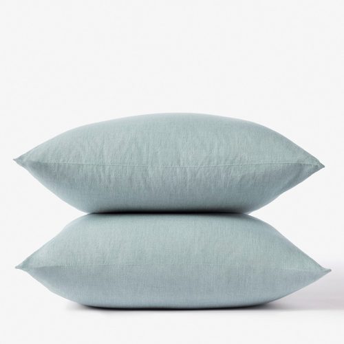 Organic Crinkled Percale™ Pillowcases - Coyuchi | Surf Chambray