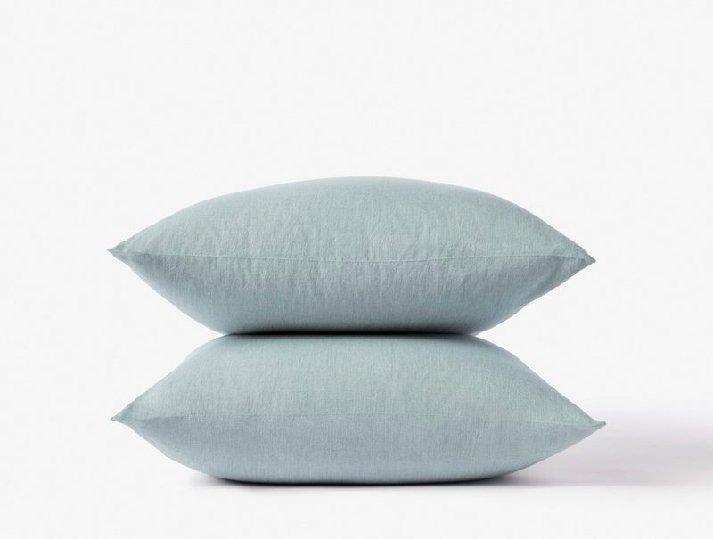 Organic Crinkled Percale™ Pillowcases - Coyuchi | Surf Chambray