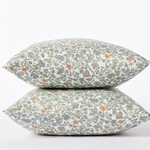 OrganicPrintPercale PillowcaseSetStandardQueen SageGarden A SP24 0b3dc65e 6f8c 4379 a010 b7059fb64de0