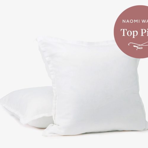 Organic Relaxed Linen Decorative Pillow Cover | Alpine White