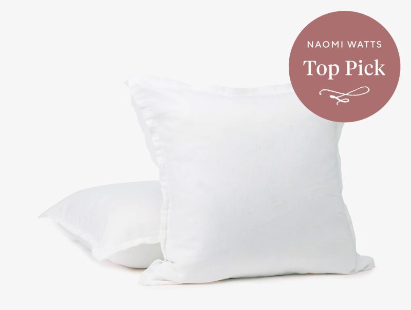 Organic Relaxed Linen Decorative Pillow Cover | Alpine White