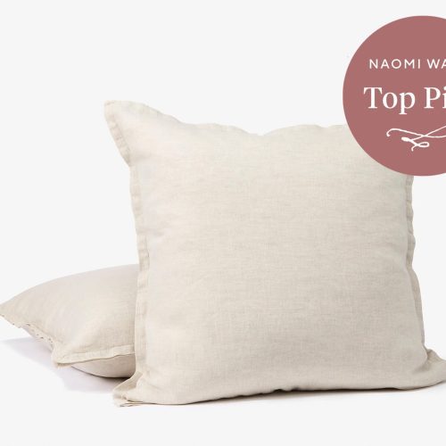 Organic Relaxed Linen Decorative Pillow Cover | Natural Chambray