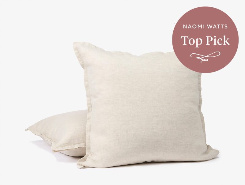 Organic Relaxed Linen Decorative Pillow Cover | Natural Chambray