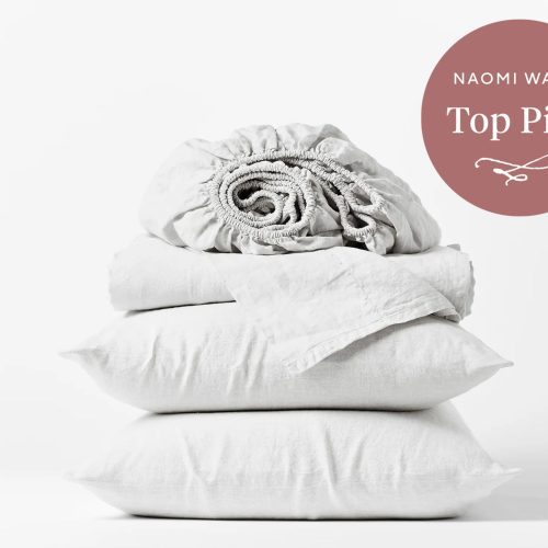 Organic Relaxed Linen Sheets | Alpine White