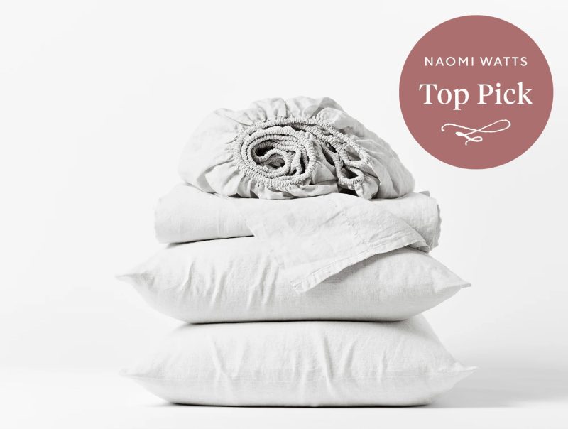 Organic Relaxed Linen Sheets | Alpine White