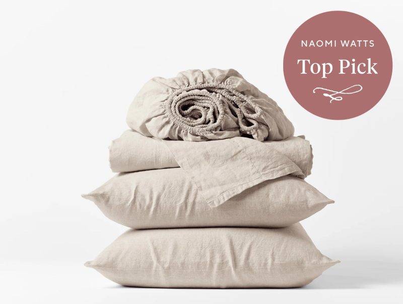 Organic Relaxed Linen Sheet Sets | Natural Chambray