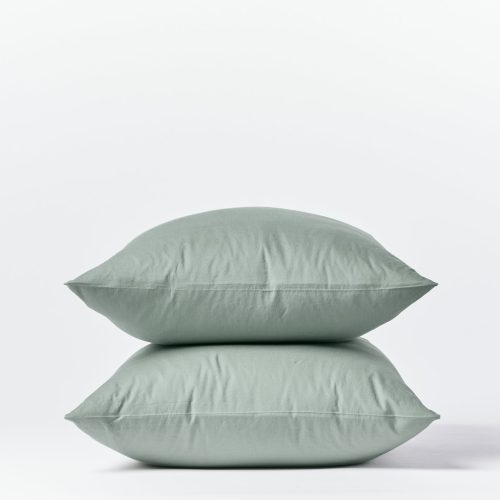 Organic Crinkled Percale™ Pillowcases - Coyuchi | Sage