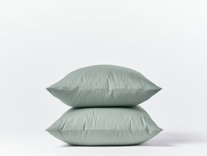 Organic Crinkled Percale™ Pillowcases - Coyuchi | Sage