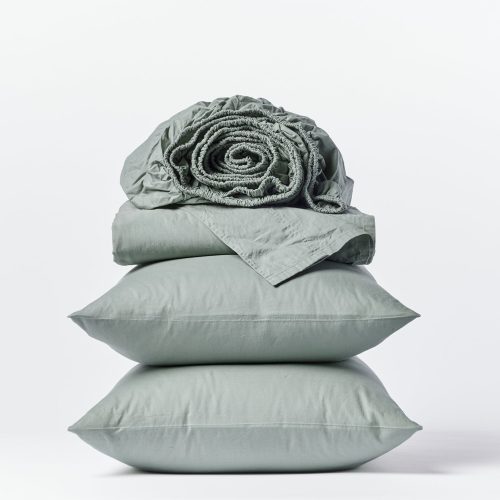 PDP 1024917 CrinkledPercale SheetSet Sage FA22 0558 1 1