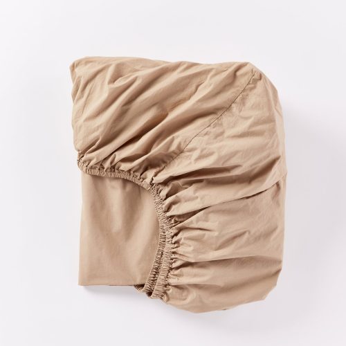 300 Thread Count Organic Percale Fitted Sheets | Fawn