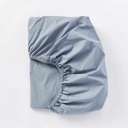 PDP 300Percale FittedSheet SteelBlue B SP21