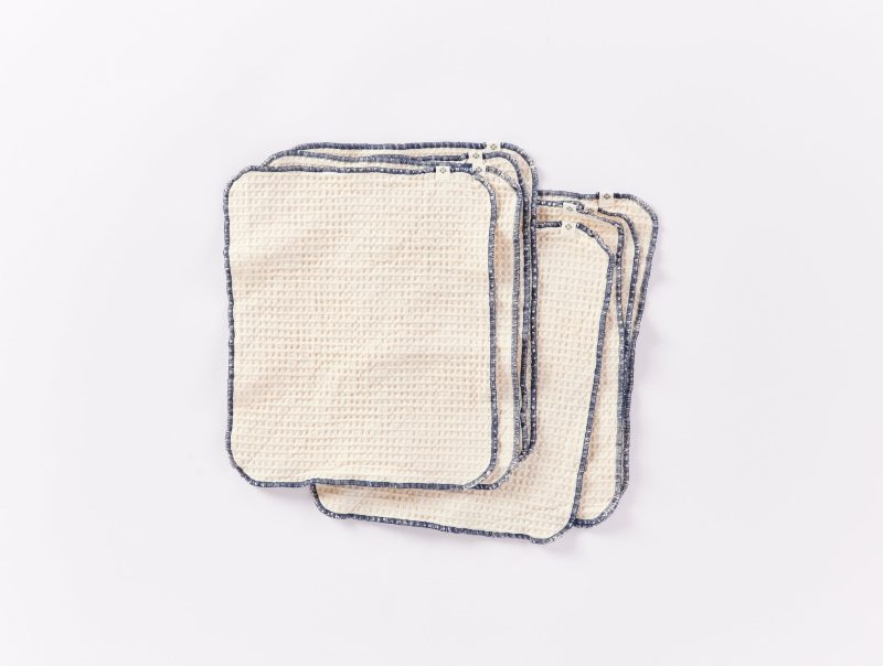 Coyuchi Conserve Organic Paperless Towels | Undyed w/Blue Jay