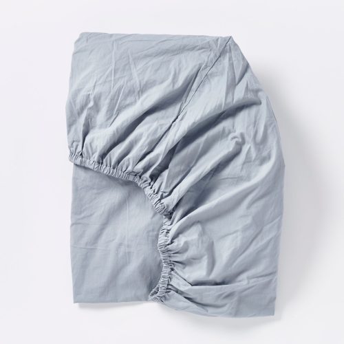 PDP CrinkledPercale FittedSheet SteelBlue B FALL21 1 281bea35 4aed 4ea4 89a5 d73edc2e3b8e