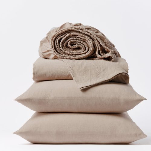 Organic Crinkled Percale™ Sheet Set - Coyuchi | Hazel Chambray