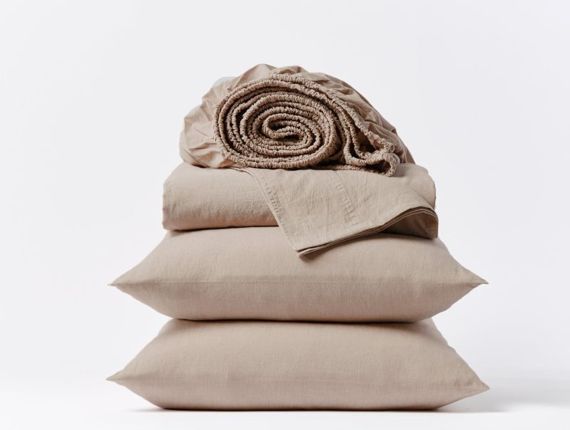 Organic Crinkled Percale™ Sheet Set - Coyuchi | Hazel Chambray