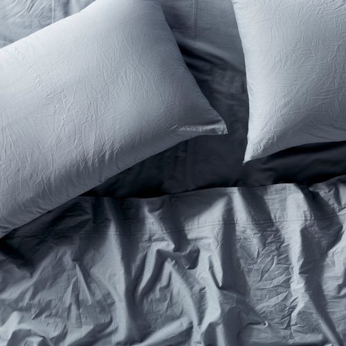 PDP CrinkledPercale Sheets SteelBlue C FALL21 2566