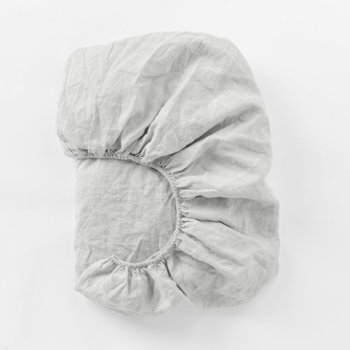 Organic Relaxed Linen Fitted Sheet | Fog