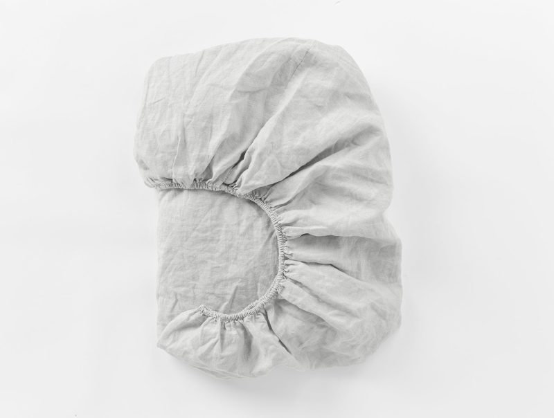 Organic Relaxed Linen Fitted Sheet | Fog