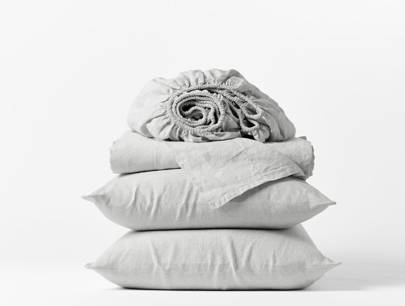 Organic Relaxed Linen Sheets | Fog