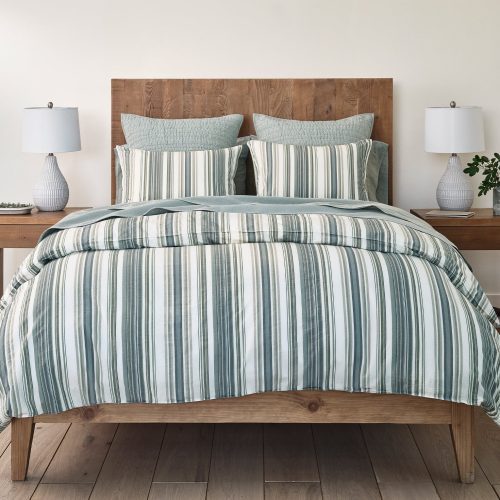 Coastal Organic Duvet Cover | Shoreside Stripe