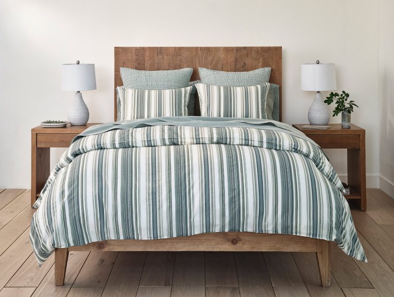 Coastal Organic Duvet Cover | Shoreside Stripe