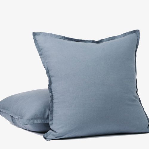 SP24 Organic Relaxed Linen Pillow Cover Harbor Blue b33145e1 9a23 40fe 8b08 6936bda28d47