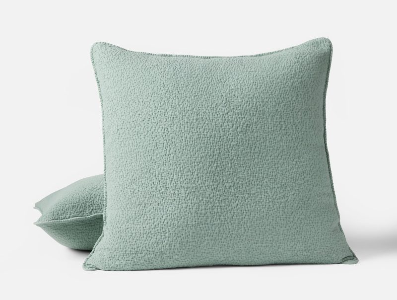 Cascade Organic Matelasse Sham - Coyuchi | Seafoam