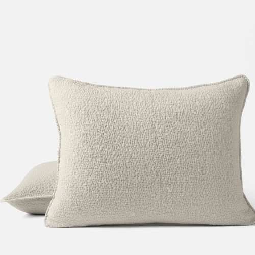 Cascade Organic Matelasse Sham - Coyuchi | Stone