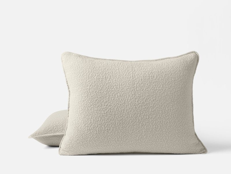 Cascade Organic Matelasse Sham - Coyuchi | Stone