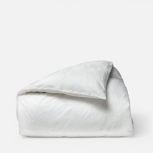 Heirloom Organic Jacquard Duvet Cover - Coyuchi | Alpine White