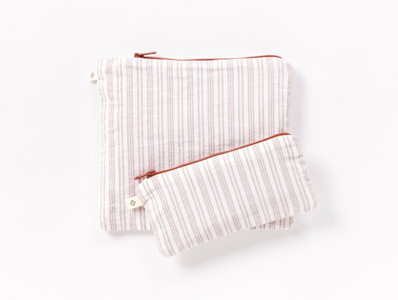 Coyuchi Conserve Organic Snack Bags | Sedona/Stripe